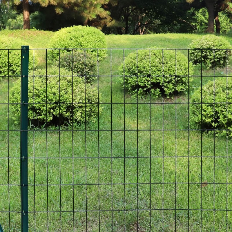FOREHOGAR Black PVC Coated Welded Wire Fence 24 Inch x 50 Foot, 2 Inch x 4 Inch 14GA, Garden Border Fencing Roll Vinyl Coated Wire Mesh for Yard Vegetable Plant Protection Poultry Netting - Image 2